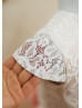 Cap Sleeves Ivory Lace Pink Lining Flower Girl Dress With Flower Sash